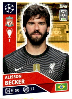 Alisson Becker Liverpool samolepka UEFA Champions League 2020/21 #LIV03