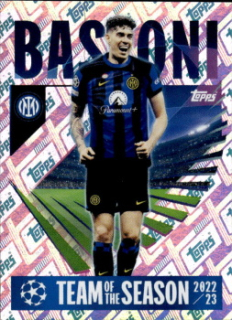 Alessandro Bastoni Internazionale Milano samolepka Topps UEFA Champions League 2023/24 2022/23 UCL Team of the Season #7