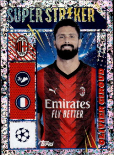 Olivier Giroud A.C. Milan samolepka Topps UEFA Champions League 2023/24 Super Striker #41
