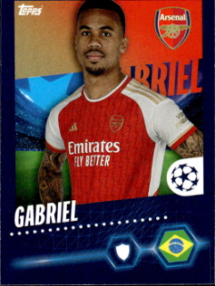 Gabriel Arsenal samolepka Topps UEFA Champions League 2023/24 #51