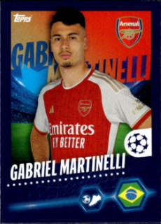 Gabriel Martinelli Arsenal samolepka Topps UEFA Champions League 2023/24 #61