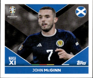 John McGinn Scotland samolepka Topps EURO 2024 #SCO-TOP1