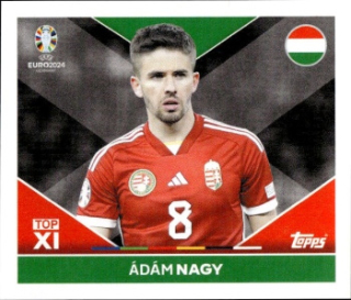 Adam Nagy Hungary samolepka Topps EURO 2024 #HUN-TOP2