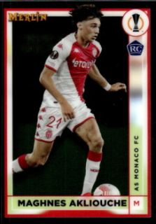 Maghnes Akliouche AS Monaco Topps Merlin Chrome UEFA Club Competitions 2022/23 #17