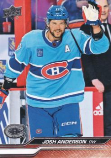 Josh Anderson Montreal Canadiens Upper Deck 2023/24 Series 1 #96