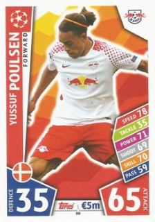 Yussuf Poulsen RB Leipzig 2017/18 Topps Match Attax CL #88