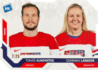 Tomas Kundratek a Dominika Laskova Reprezentace Moje Karticky Narodni Tym 2021/22 MK Die cut /25 #82