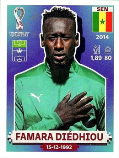 Famara Diedhiou Senegal samolepka Panini World Cup 2022 Silver version #SEN17