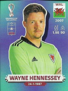 Wayne Hennessey Wales samolepka Panini World Cup 2022 Silver version #WAL04