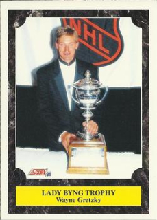 Wayne Gretzky (Lady Byng Trophy) Los Angeles Kings Score 1991/92 American Trophy #434