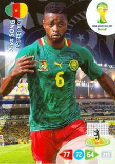 Alex Song Cameroon Panini 2014 World Cup #64