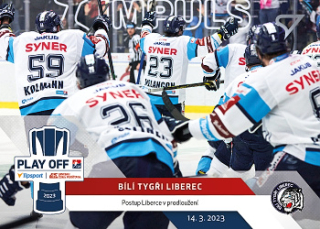 Bili Tygri Liberec Liberec Tipsport ELH 2022/23 SportZoo Extended Play Off Moments #PM-08