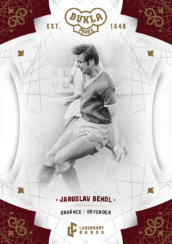 Jaroslav Bendl Dukla Praha Bravo Dukla Legendary Cards Base Gold #BA-BEJ