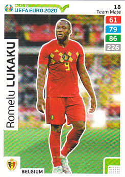 Romelu Lukaku Belgium Panini Road to EURO 2020 #18