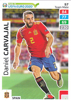 Daniel Carvajal Spain Panini Road to EURO 2020 #57