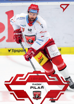 Radek Pilar Hradec Kralove Tipsport ELH 2023/24 SportZoo 1. serie Goal Light /60 #34