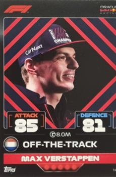 Max Verstappen Red Bull Racing Topps F1 Turbo Attax 2022 F1 Teams #14