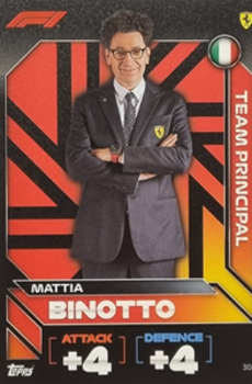 Mattia Binotto Ferrari Topps F1 Turbo Attax 2022 F1 Teams #30