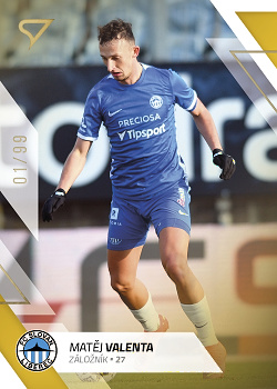 Matej Valenta Liberec SportZoo FORTUNA:LIGA 2022/23 2. serie Gold /99 #301
