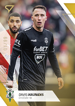 Davis Ikaunieks Jablonec SportZoo FORTUNA:LIGA 2022/23 2. serie Gold /99 #348
