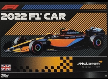 McLaren Car McLaren Topps F1 Turbo Attax 2022 F1 Teams #38