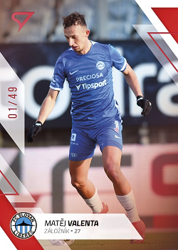 Matej Valenta Liberec SportZoo FORTUNA:LIGA 2022/23 2. serie Red /49 #301