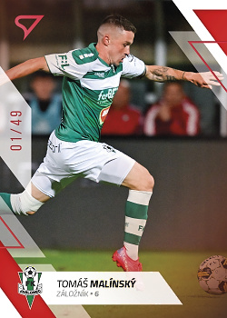 Tomas Malinsky Jablonec SportZoo FORTUNA:LIGA 2022/23 2. serie Red /49 #346