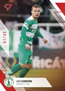 Jan Vondra Bohemians Praha SportZoo FORTUNA:LIGA 2022/23 2. serie Red /49 #353