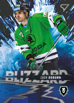 Zach Osburn Mlada Boleslav Tipsport ELH 2023/24 SportZoo 1. serie Blizzard #BL-27