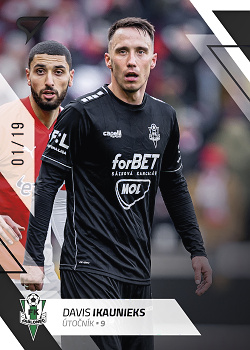 Davis Ikaunieks Jablonec SportZoo FORTUNA:LIGA 2022/23 2. serie Black /19 #348