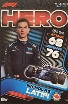 Nicholas Latifi Williams Topps F1 Turbo Attax 2022 F1 Teams #76