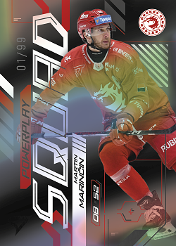 Martin Marincin Trinec Tipsport ELH 2024/25 SportZoo 2. serie Powerplay Squad Black Rainbow /99 #PS-02