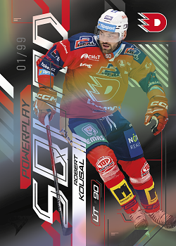 Robert Kousal Pardubice Tipsport ELH 2024/25 SportZoo 2. serie Powerplay Squad Black Rainbow /99 #PS-09