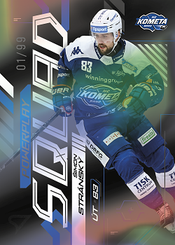 Simon Stransky Kometa Brno Tipsport ELH 2024/25 SportZoo 2. serie Powerplay Squad Black Rainbow /99 #PS-33