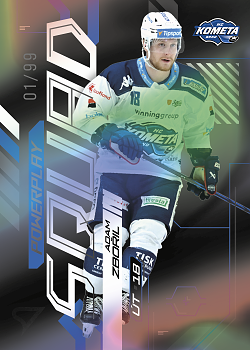 Adam Zboril Kometa Brno Tipsport ELH 2024/25 SportZoo 2. serie Powerplay Squad Black Rainbow /99 #PS-34