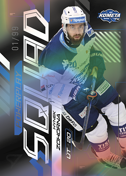 Hynek Zohorna Kometa Brno Tipsport ELH 2024/25 SportZoo 2. serie Powerplay Squad Black Rainbow /99 #PS-35
