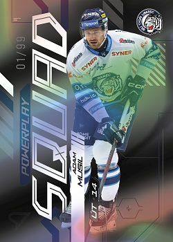 Adam Musil Liberec Tipsport ELH 2024/25 SportZoo 2. serie Powerplay Squad Black Rainbow /99 #PS-47