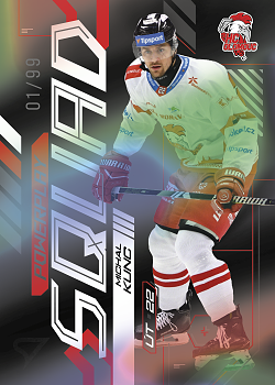 Michal Kunc Olomouc Tipsport ELH 2024/25 SportZoo 2. serie Powerplay Squad Black Rainbow /99 #PS-64