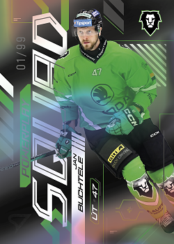 Jan Buchtele Mlada Boleslav Tipsport ELH 2024/25 SportZoo 2. serie Powerplay Squad Black Rainbow /99 #PS-81