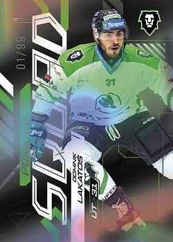 Dominik Lakatos Mlada Boleslav Tipsport ELH 2024/25 SportZoo 2. serie Powerplay Squad Black Rainbow /99 #PS-84