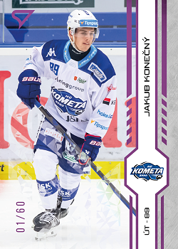 Jakub Konecny Kometa Brno Tipsport ELH 2024/25 SportZoo 1. serie Purple Iceberg /60 #085