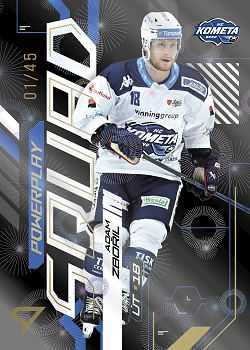 Adam Zboril Kometa Brno Tipsport ELH 2024/25 SportZoo 2. serie Powerplay Squad Golden Fireworks /45 #PS-34