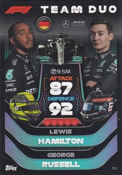 Lewis Hamilton / George Russell Mercedes-AMG Topps F1 Turbo Attax 2022 F1 Team Duos #157