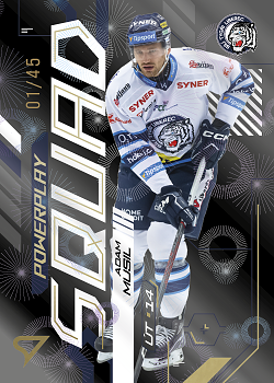 Adam Musil Liberec Tipsport ELH 2024/25 SportZoo 2. serie Powerplay Squad Golden Fireworks /45 #PS-47