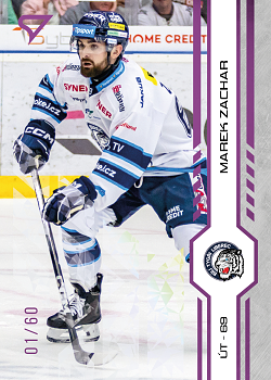 Marek Zachar Liberec Tipsport ELH 2024/25 SportZoo 1. serie Purple Iceberg /60 #126