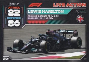 Lewis Hamilton Mercedes-AMG Topps F1 Turbo Attax 2022 F1 Live Action 2021 #189