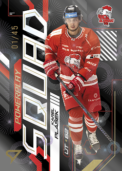 Karel Plasek Olomouc Tipsport ELH 2024/25 SportZoo 2. serie Powerplay Squad Golden Fireworks /45 #PS-66