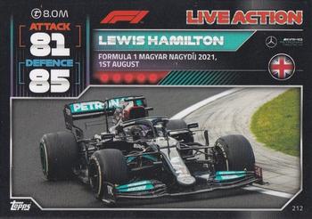 Lewis Hamilton Mercedes-AMG Topps F1 Turbo Attax 2022 F1 Live Action 2021 #212