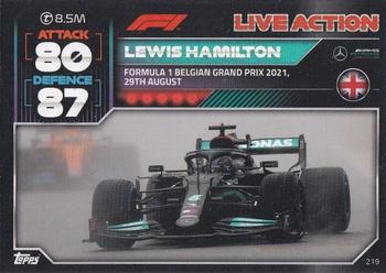 Lewis Hamilton Mercedes-AMG Topps F1 Turbo Attax 2022 F1 Live Action 2021 #219