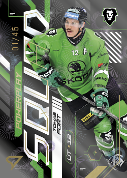 Tomas Fort Mlada Boleslav Tipsport ELH 2024/25 SportZoo 2. serie Powerplay Squad Golden Fireworks /45 #PS-83
